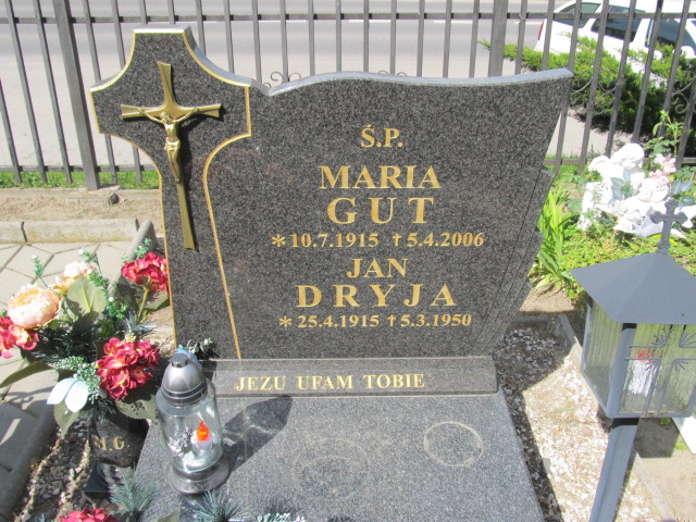 Maria Gut 1915 Zawonia - Grobonet - Wyszukiwarka osób pochowanych